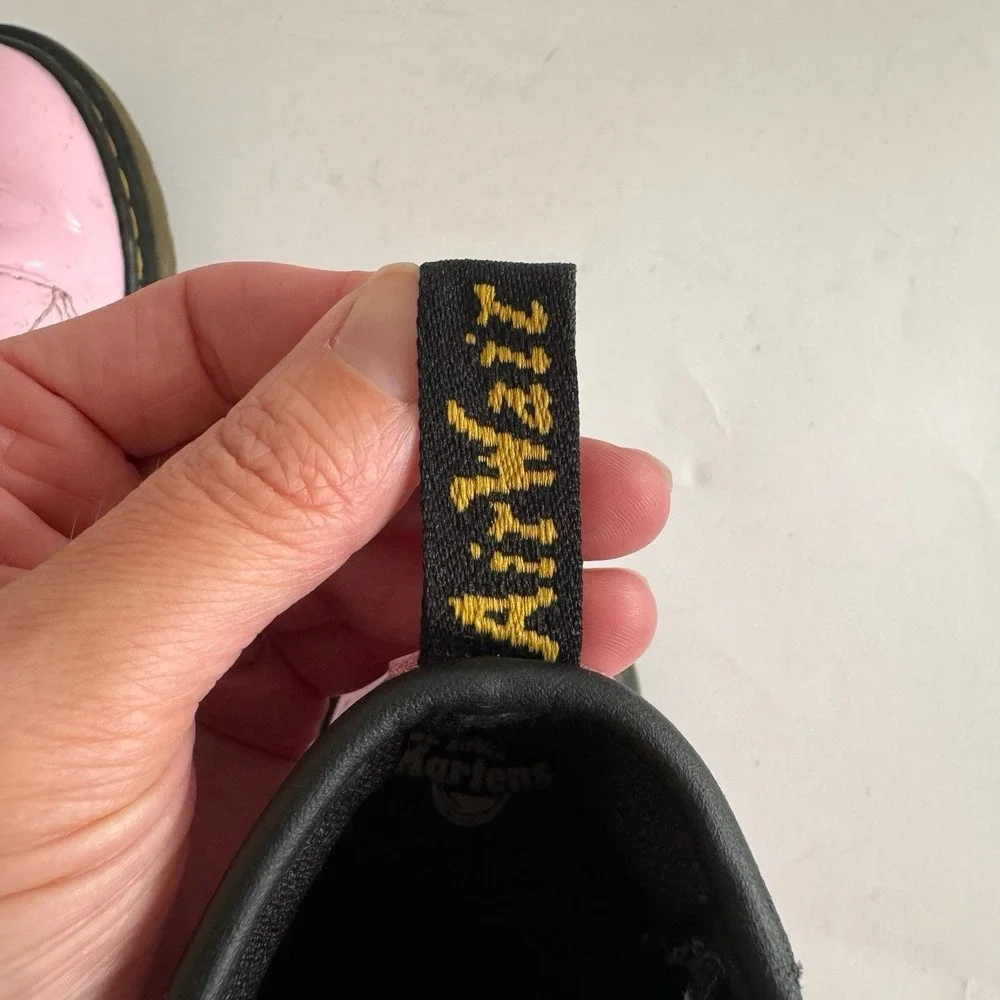 Dr. Martens Kids Pink Boots 12 High Top Patent Leather Girlie Barbiecore Punk